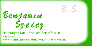 benjamin szeicz business card